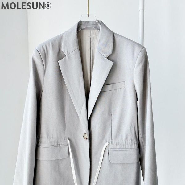 women's suits & blazers single button drawstring waist flap pockets long sleeves suit coat 2021ss fashion linen cotton blazer, White;black
women's suits & blazers single button drawstring waist flap pockets long sleeves suit coat 2021ss fashion linen cotton blazer, White;black