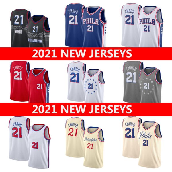 2021 basketball jersey 21 joel embiid, Black;red
2021 basketball jersey 21 joel embiid, Black;red