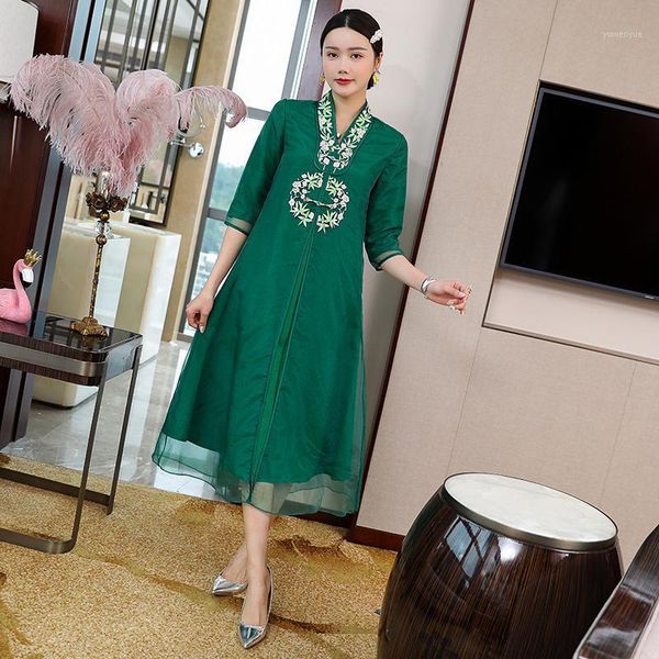 incense ethnic temperament hanfu qipao 2021 spring and summer organza heavy industry embroidery elegant dress female casual dresses, Black;gray
incense ethnic temperament hanfu qipao 2021 spring and summer organza heavy industry embroidery elegant dress female casual dresses, Black;gray