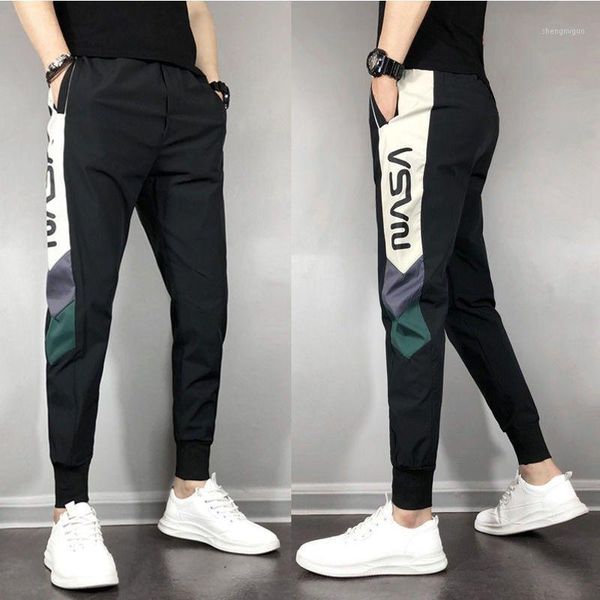 spring net red with the same style of nine point pants men's trend versatile leggings students slim little feet casual, Black
spring net red with the same style of nine point pants men's trend versatile leggings students slim little feet casual, Black