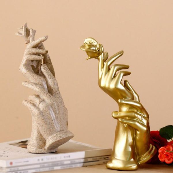 decorative objects & figurines home decoration resin sculpture statue creative deskliving room study modern golden hand-held rose crafts
decorative objects & figurines home decoration resin sculpture statue creative deskliving room study modern golden hand-held rose crafts