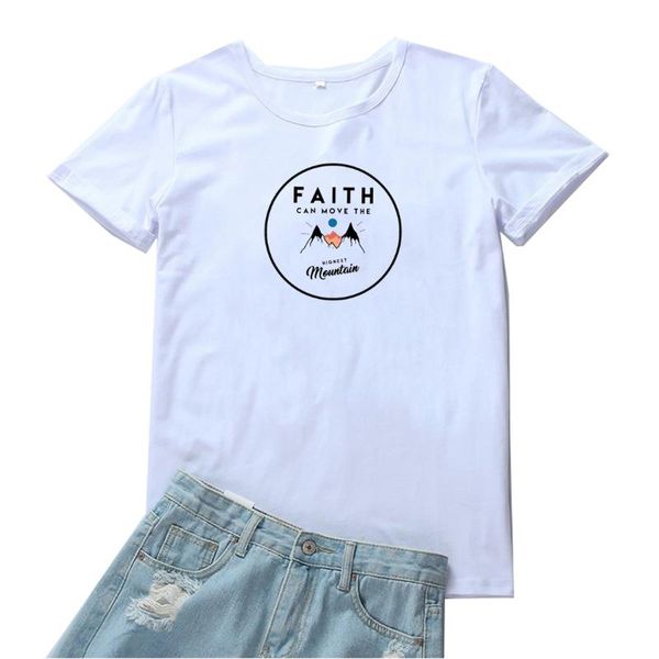 women's t-shirt faith can move the highest mountain women t shirt chinese sayings fashion print camiseta mujer soft goth aesthetic, White
women's t-shirt faith can move the highest mountain women t shirt chinese sayings fashion print camiseta mujer soft goth aesthetic, White