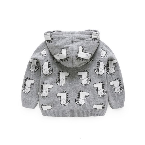 children's autumn hooded dinosaur knitted long sleeve sweater men's and women's zipper coat oem customized, White
children's autumn hooded dinosaur knitted long sleeve sweater men's and women's zipper coat oem customized, White