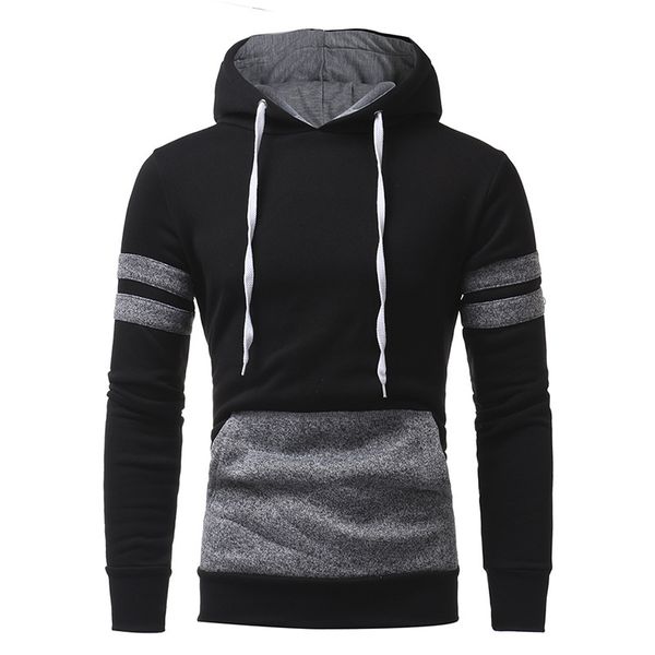 men's hoodies & sweatshirts new sweater patch design european casual slim hooded pullover jacket, Black
men's hoodies & sweatshirts new sweater patch design european casual slim hooded pullover jacket, Black