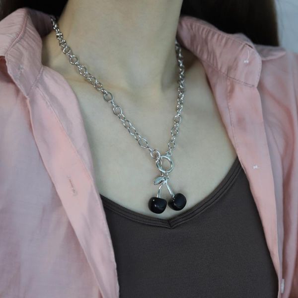 pendant necklaces elegant black cute cherry necklace set short choker silver plated chain fashion fruit women neck jewelry gift
pendant necklaces elegant black cute cherry necklace set short choker silver plated chain fashion fruit women neck jewelry gift