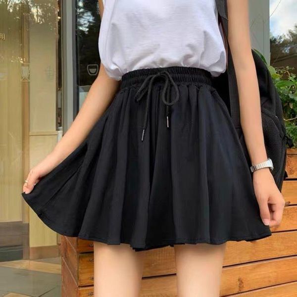 high waisted black a-line skirt for female students loose 2021 summer versatile casual pants skirts
high waisted black a-line skirt for female students loose 2021 summer versatile casual pants skirts