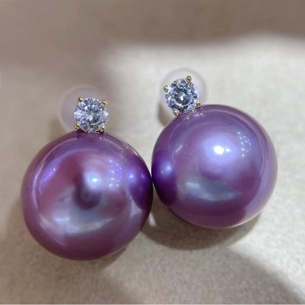 stud fine jewelry 18k gold pearl earrings,round 11-12mm natural fresh water deep purple pearls earrings for women presents, Golden;silver
stud fine jewelry 18k gold pearl earrings,round 11-12mm natural fresh water deep purple pearls earrings for women presents, Golden;silver