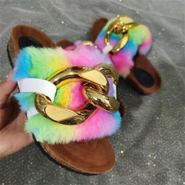 slippers summer plush fashion open-toed color women's sandals metal chain outdoor home casual shoes xl, Black
slippers summer plush fashion open-toed color women's sandals metal chain outdoor home casual shoes xl, Black