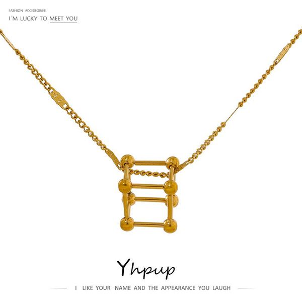 pendant necklaces yhpup 316 stainless steel jewelry minimalist square hollow necklace charm gold color metal 18 k collar gift, Silver
pendant necklaces yhpup 316 stainless steel jewelry minimalist square hollow necklace charm gold color metal 18 k collar gift, Silver