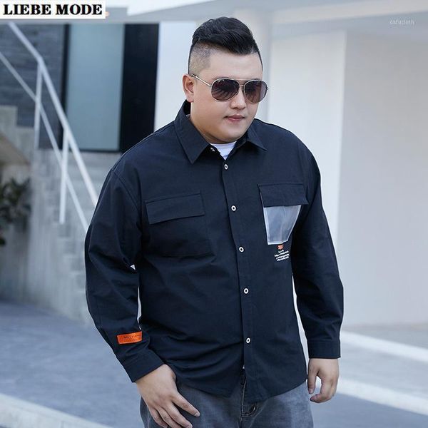 men's casual shirts men's long sleeve cotton shirt front chest pocket loose fit oversized letter print plus size blouse -7xl 8xl, White;black
men's casual shirts men's long sleeve cotton shirt front chest pocket loose fit oversized letter print plus size blouse -7xl 8xl, White;black