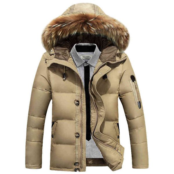 men's down thicken warm all-match jacket raccoon fur collar hooded trend simplicity korean version loose winter casual fashion, Black
men's down thicken warm all-match jacket raccoon fur collar hooded trend simplicity korean version loose winter casual fashion, Black