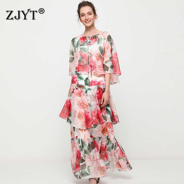 summer fashion women's 2 piece clothing set runway designers floral chiffon shirt and long skirt suit outfits 210601, White
summer fashion women's 2 piece clothing set runway designers floral chiffon shirt and long skirt suit outfits 210601, White