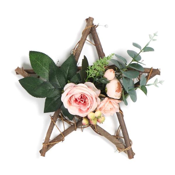 wall wooden pentagram door hanging artificial flower wreath simulation wedding home garland silk cloth eucalyptus leaf pendant decorative fl
wall wooden pentagram door hanging artificial flower wreath simulation wedding home garland silk cloth eucalyptus leaf pendant decorative fl