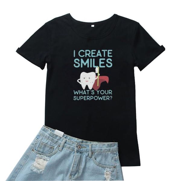 women's t-shirt i create smiles women tshirt cute cartoons tooth graphic tee personate t shirts black white camisetas mujer
women's t-shirt i create smiles women tshirt cute cartoons tooth graphic tee personate t shirts black white camisetas mujer