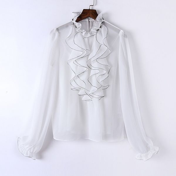capris 2021 spring summer fashion white purple shirts women crystal beading deco long sleeve silk chiffon blouses female, Black;gray
capris 2021 spring summer fashion white purple shirts women crystal beading deco long sleeve silk chiffon blouses female, Black;gray