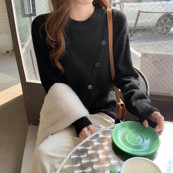 women's sweaters 2021 autumn and winter korean style loose knit sweater candy color arctic velvet outer wear, White;black
women's sweaters 2021 autumn and winter korean style loose knit sweater candy color arctic velvet outer wear, White;black