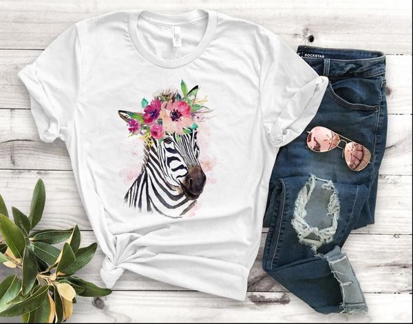 zebra womens girl flower print women tshirt cotton casual funny t shirt gift for lady yong tee pm, White
zebra womens girl flower print women tshirt cotton casual funny t shirt gift for lady yong tee pm, White