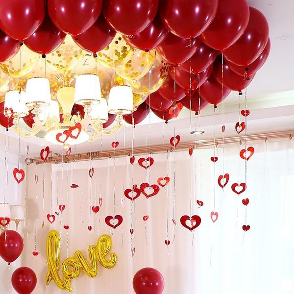party decoration 100pcs/lot red heart laser sequined rain balloon pendant romantic wedding room valentiens day birthday decorations
party decoration 100pcs/lot red heart laser sequined rain balloon pendant romantic wedding room valentiens day birthday decorations