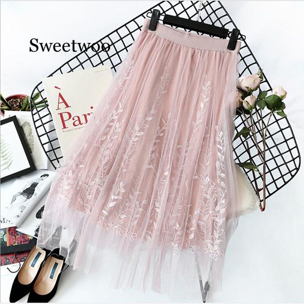 skirts women floral embroidery a-line skirt tutu mesh 2021 elegant tulle long pleated midi, Black
skirts women floral embroidery a-line skirt tutu mesh 2021 elegant tulle long pleated midi, Black