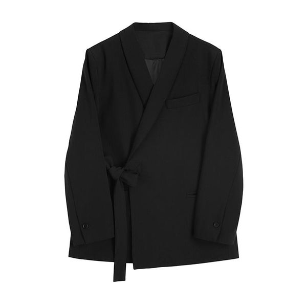 women's suits & blazers blazer coat suit bow side placket straps personality loose casual neutral jacket female black simple style offi, White;black
women's suits & blazers blazer coat suit bow side placket straps personality loose casual neutral jacket female black simple style offi, White;black
