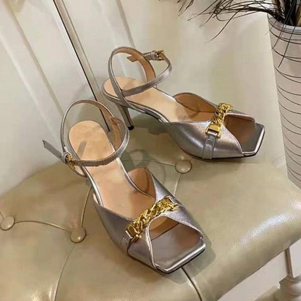 brand women sandals peep toe ankle strap shoes gold chain decora high heeled wedding dress pumps fashion party, Black
brand women sandals peep toe ankle strap shoes gold chain decora high heeled wedding dress pumps fashion party, Black