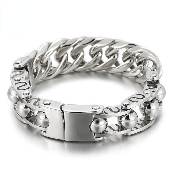 charm bracelets haolynjoy bracelet men's stainless steel mesh chain motorcycle link wristband jewelry, Golden;silver
charm bracelets haolynjoy bracelet men's stainless steel mesh chain motorcycle link wristband jewelry, Golden;silver