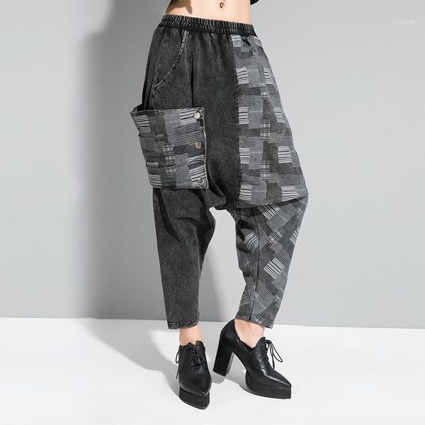 women's pants & capris korea streetwear tide toursers women 2021 tightness waist split joint haren personality casual ankle-length yh73, Black;white
women's pants & capris korea streetwear tide toursers women 2021 tightness waist split joint haren personality casual ankle-length yh73, Black;white