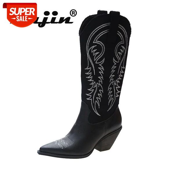 Fujin 2021 Fashion New Autumn Winter Embroidered Long Boots Female European High Heel Chunky Heel Net Red Long Canister Boots #4s84
Fujin 2021 Fashion New Autumn Winter Embroidered Long Boots Female European High Heel Chunky Heel Net Red Long Canister Boots #4s84