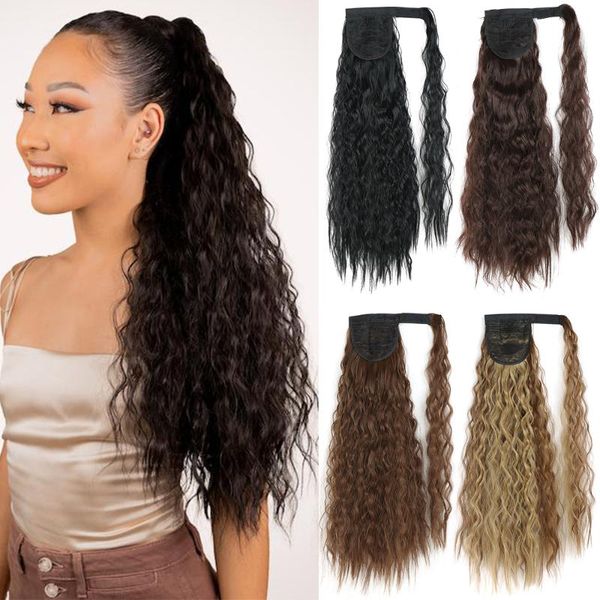 synthetic wigs hairstar corn wavy long ponytail hairpiece wrap on clip hair ombre brown pony tail blonde fack, Black
synthetic wigs hairstar corn wavy long ponytail hairpiece wrap on clip hair ombre brown pony tail blonde fack, Black