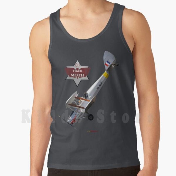 men' tank plane & simple badge-tiger moth vh-bgo vest sleeveless airplane aviation flying flight, White;black
men' tank plane & simple badge-tiger moth vh-bgo vest sleeveless airplane aviation flying flight, White;black