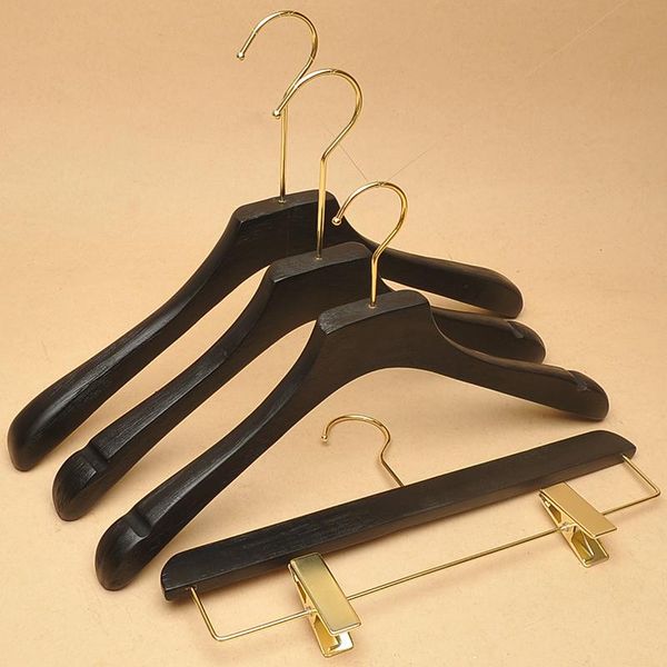 pcs/lot black wooden coat hanger solid wood clothes hangers men's and women's garment hanging wardrobe space saving & racks
pcs/lot black wooden coat hanger solid wood clothes hangers men's and women's garment hanging wardrobe space saving & racks