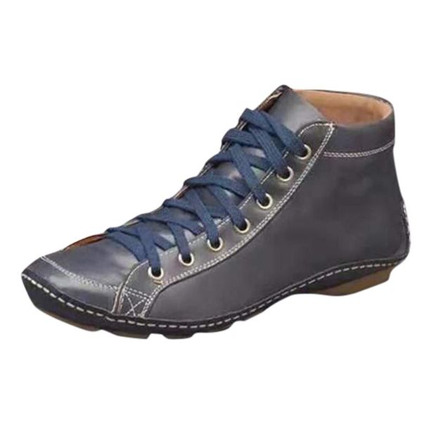 boots design fashion retro women's casual flat leather solid lace-up side zipper autumn winter warm round toe shoe, Black
boots design fashion retro women's casual flat leather solid lace-up side zipper autumn winter warm round toe shoe, Black