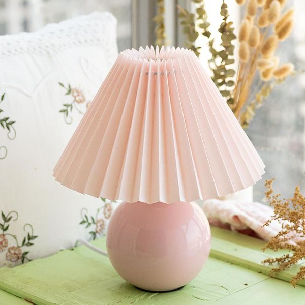 table lamps korean vintage pink ceramic lamp bedside living room light fixtures fold fabric nightstand desk art deco
table lamps korean vintage pink ceramic lamp bedside living room light fixtures fold fabric nightstand desk art deco
