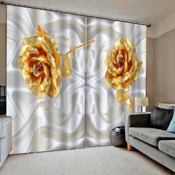 curtain & drapes gold rose curtains white silk 3d window print luxury blackout for living room decoration
curtain & drapes gold rose curtains white silk 3d window print luxury blackout for living room decoration