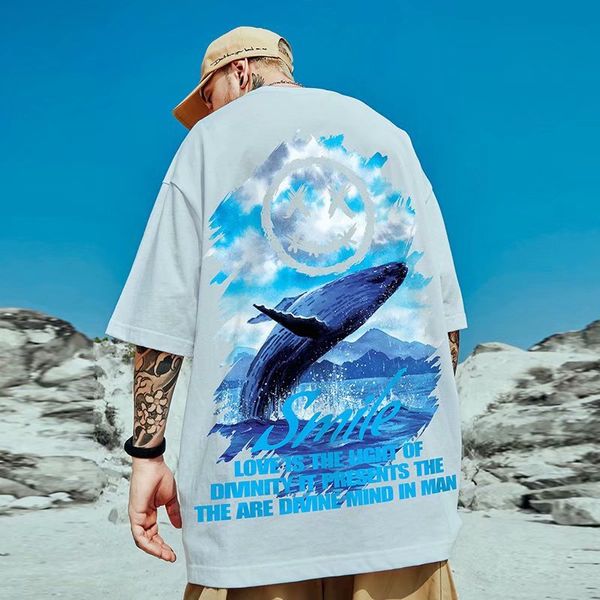 whale men's hip-hop t-shirt high-quality comfortable and breathable fashion street daily travel home party, White;black
whale men's hip-hop t-shirt high-quality comfortable and breathable fashion street daily travel home party, White;black