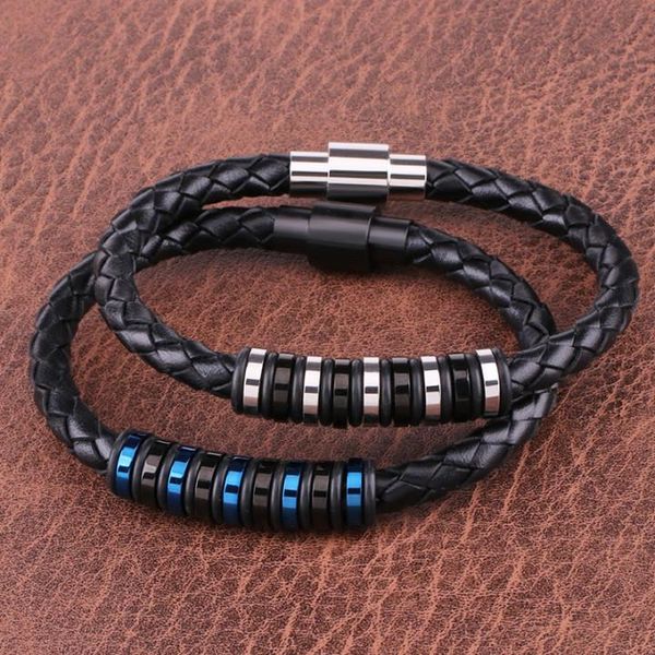 charm bracelets wholesale trendy blue black steel color stainless men's cowhide fashion leather cord braided bracelet, Golden;silver
charm bracelets wholesale trendy blue black steel color stainless men's cowhide fashion leather cord braided bracelet, Golden;silver