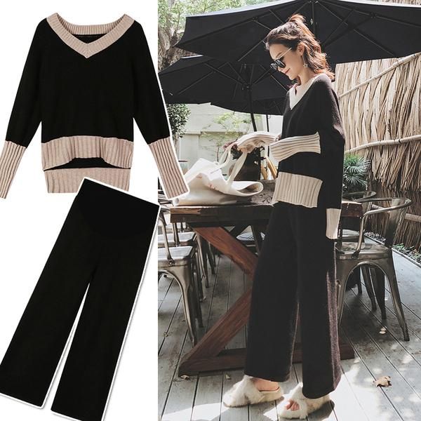 western style female spring korean knit bottoming shirt warm sweater loose wide-leg pants temperament fashion two-piece women's two pie, White
western style female spring korean knit bottoming shirt warm sweater loose wide-leg pants temperament fashion two-piece women's two pie, White