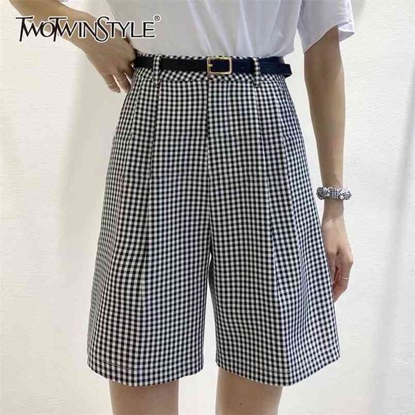 plaid loose pants for women high waist sashes casual wide leg half trousers female fashion clothing 210521, Black;white
plaid loose pants for women high waist sashes casual wide leg half trousers female fashion clothing 210521, Black;white