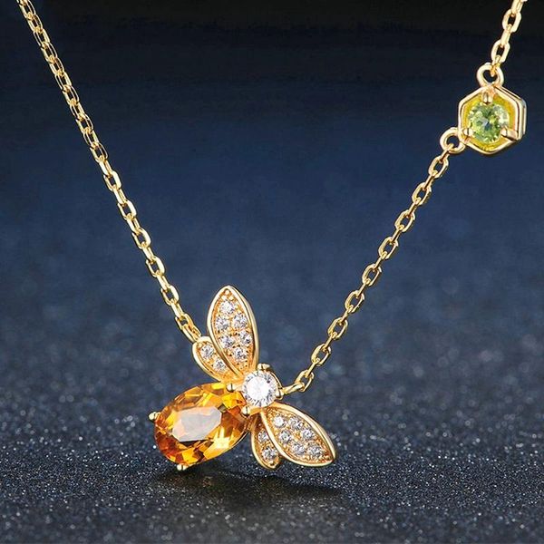 pendant necklaces silikolove 1pcs charm fashion micro-inlaid bee necklace women gold animal choker jewelry decoration, Silver
pendant necklaces silikolove 1pcs charm fashion micro-inlaid bee necklace women gold animal choker jewelry decoration, Silver