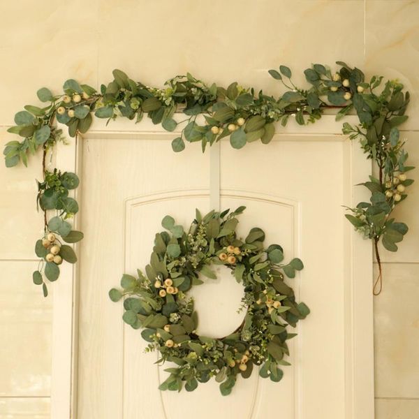40# artificial flower simulation garland eucalyptus wreath wedding decoration door plant hanging accessories leaves rattan ring decorative f
40# artificial flower simulation garland eucalyptus wreath wedding decoration door plant hanging accessories leaves rattan ring decorative f