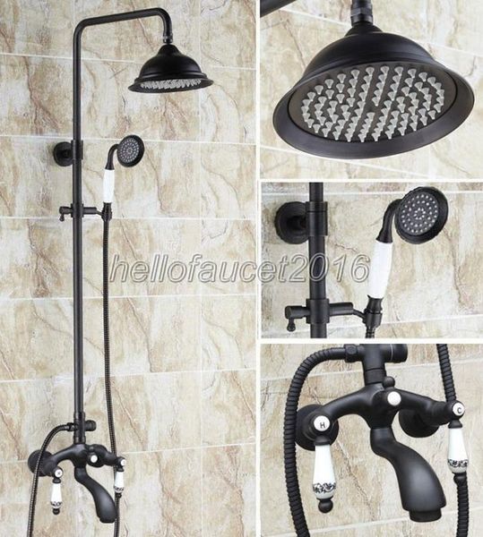 bathroom black rainfall shower faucet set wall mounted bathtub mixer tap oil rubbed bronze finish + ceramic hand lhg134 sets
bathroom black rainfall shower faucet set wall mounted bathtub mixer tap oil rubbed bronze finish + ceramic hand lhg134 sets