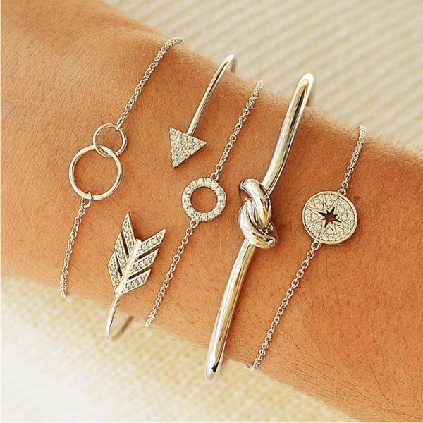 bracelet silver for women simple round circle diamond knotted fashion open geometric chain homme luxury charm bracelets, Golden;silver
bracelet silver for women simple round circle diamond knotted fashion open geometric chain homme luxury charm bracelets, Golden;silver