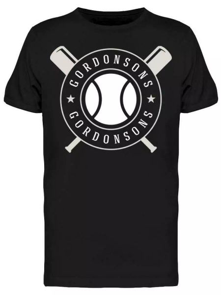 gordonsons, with crossed bats tee men's -image by shutterstock, White;black 
gordonsons, with crossed bats tee men's -image by shutterstock, White;black