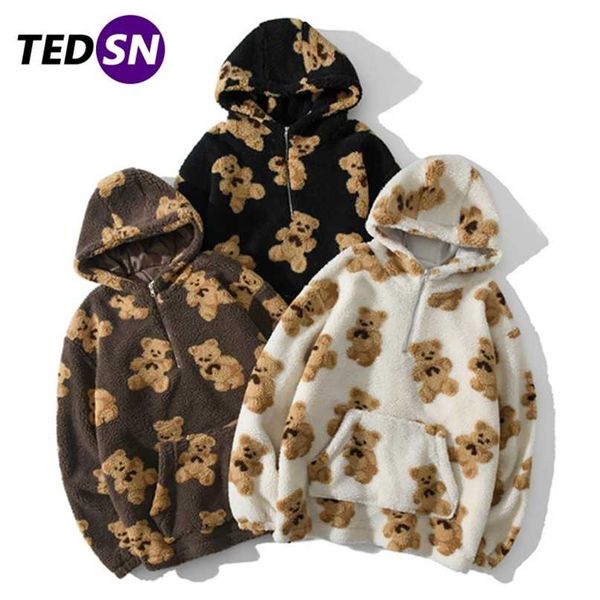 tedsn hip hop lambswool jacket bear print pullover hooded hoodies men harajuku streetwear oversized couple coat outwear winter 211025, Black;brown
tedsn hip hop lambswool jacket bear print pullover hooded hoodies men harajuku streetwear oversized couple coat outwear winter 211025, Black;brown