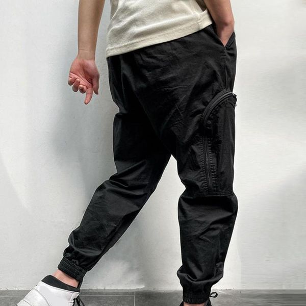 men's pants elastic waist cool casual long cargo clothes ankle banded for autumn, Black
men's pants elastic waist cool casual long cargo clothes ankle banded for autumn, Black