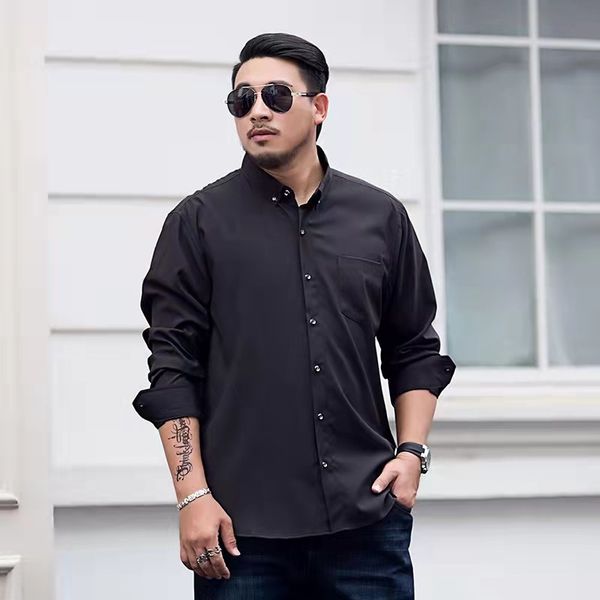 men's shirts long-sleeved solid oversized casual shirt fashion spring and autumn for man loose elastic dating activities mens cloths, White;black
men's shirts long-sleeved solid oversized casual shirt fashion spring and autumn for man loose elastic dating activities mens cloths, White;black