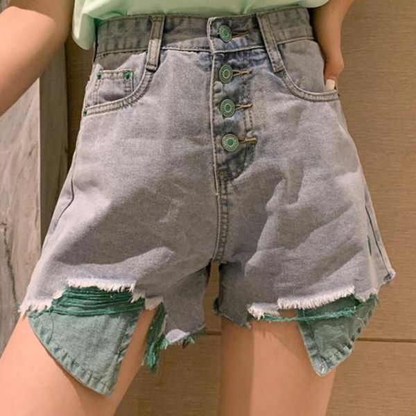 women's shorts plus size 5xlhigh waist hole denim short women 2021 summer fashion loose wide leg jeans, White;black
women's shorts plus size 5xlhigh waist hole denim short women 2021 summer fashion loose wide leg jeans, White;black