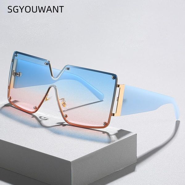 large frame integrated sunglasses fashionable transparent gradient glasses sun blocking and uv protection, White;black
large frame integrated sunglasses fashionable transparent gradient glasses sun blocking and uv protection, White;black