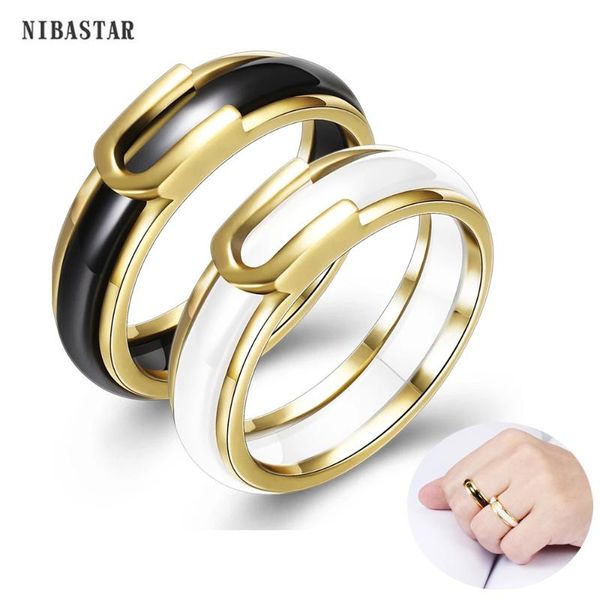 wedding rings removable ceramic for woman unique style 2 in 1 ring stainless steel engagement jewelry, Slivery;golden
wedding rings removable ceramic for woman unique style 2 in 1 ring stainless steel engagement jewelry, Slivery;golden