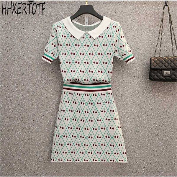 summer fashion women o neck cherry print casual short-sleeved sweater + skirts two-piece sets 210531, White
summer fashion women o neck cherry print casual short-sleeved sweater + skirts two-piece sets 210531, White